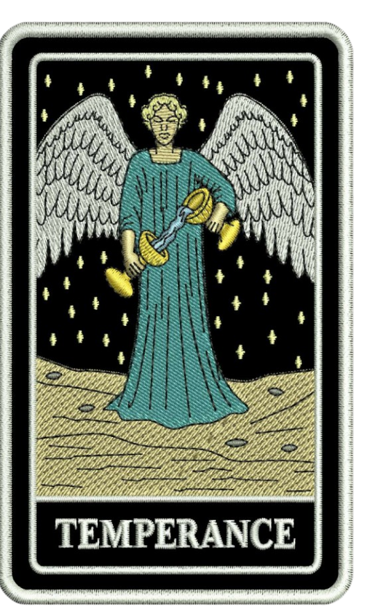 TEMPERANCE TAROT PATCH HOODIE