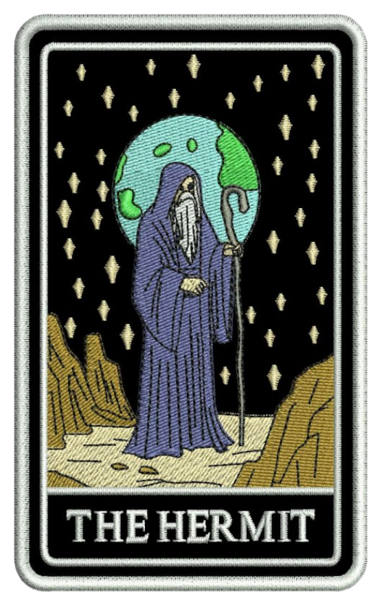 THE HERMIT TAROT PATCH HOODIE