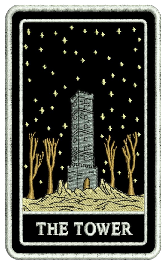 THE TOWER TAROT PATCH HOODIE